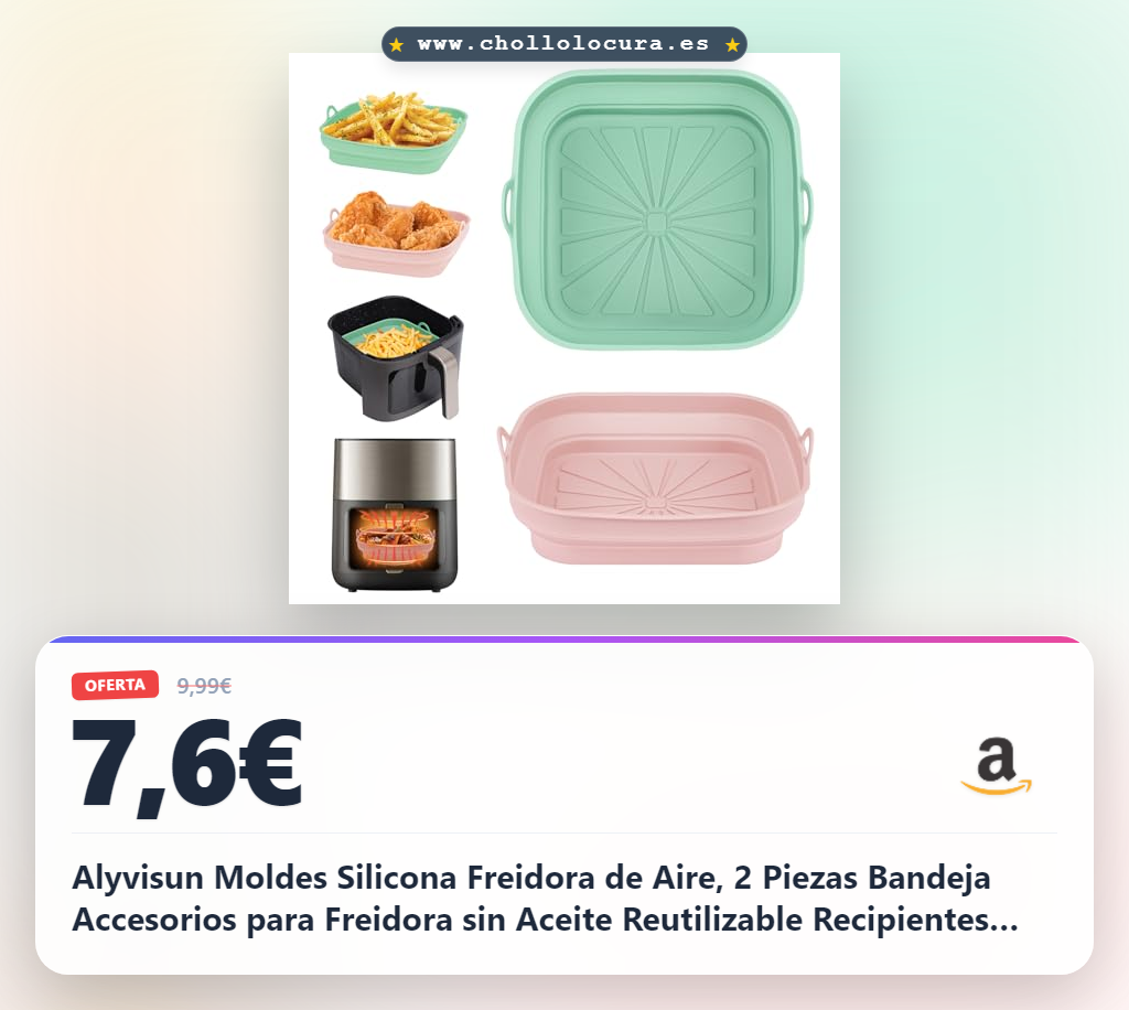 ¡Descubre los moldes silicona freidora de aire reutilizables! Seguros, duraderos y fáciles de limpiar. Ideal para freidoras de aire, microondas y hornos. ¡Oferta imperdible!