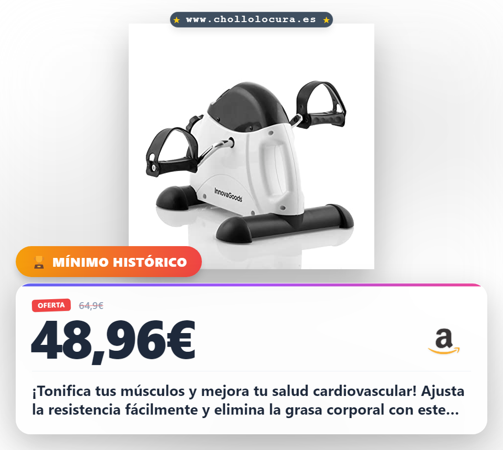 Logra mejorar tu cardio y tonificar músculos con estos pedales estáticos. Disfruta de resistencia ajustable y pantalla LCD en oferta.
