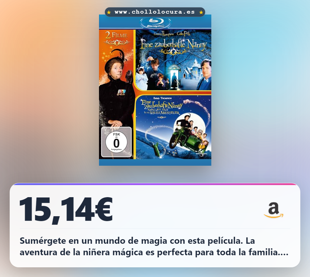 Aprovecha la película Blu-ray Eine zauberhafte Nanny 1+2 en oferta histórica de Universal Pictures