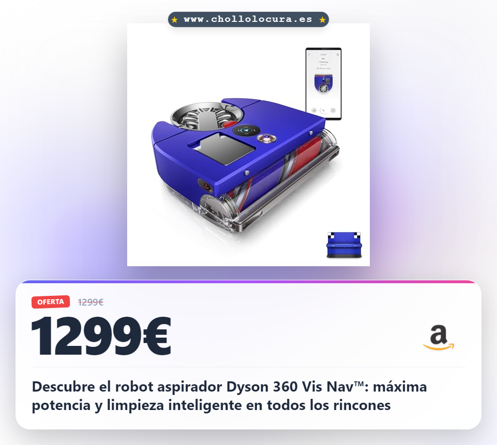 Descubre el robot aspirador Dyson 360 Vis Nav™: máxima potencia y limpieza inteligente en todos los rincones
