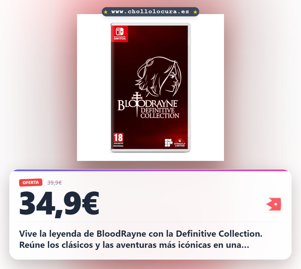 Consigue BloodRayne Definitive Collection Limited Edition para Nintendo Switch con Ziggurat Interactive y Terminal Reality