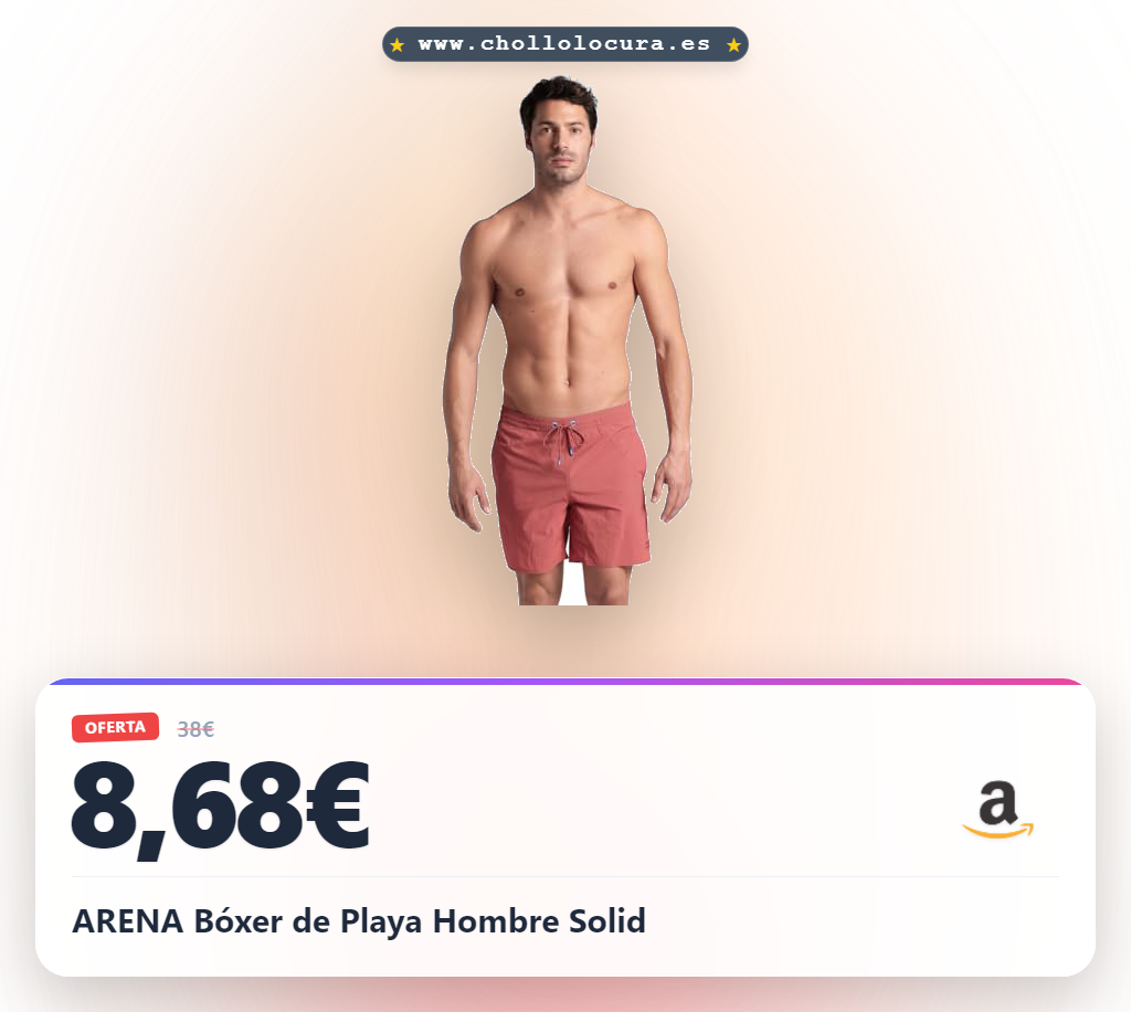 Encuentra el Bóxer de Playa Hombre ARENA Solid de poliamida reciclada al mejor precio