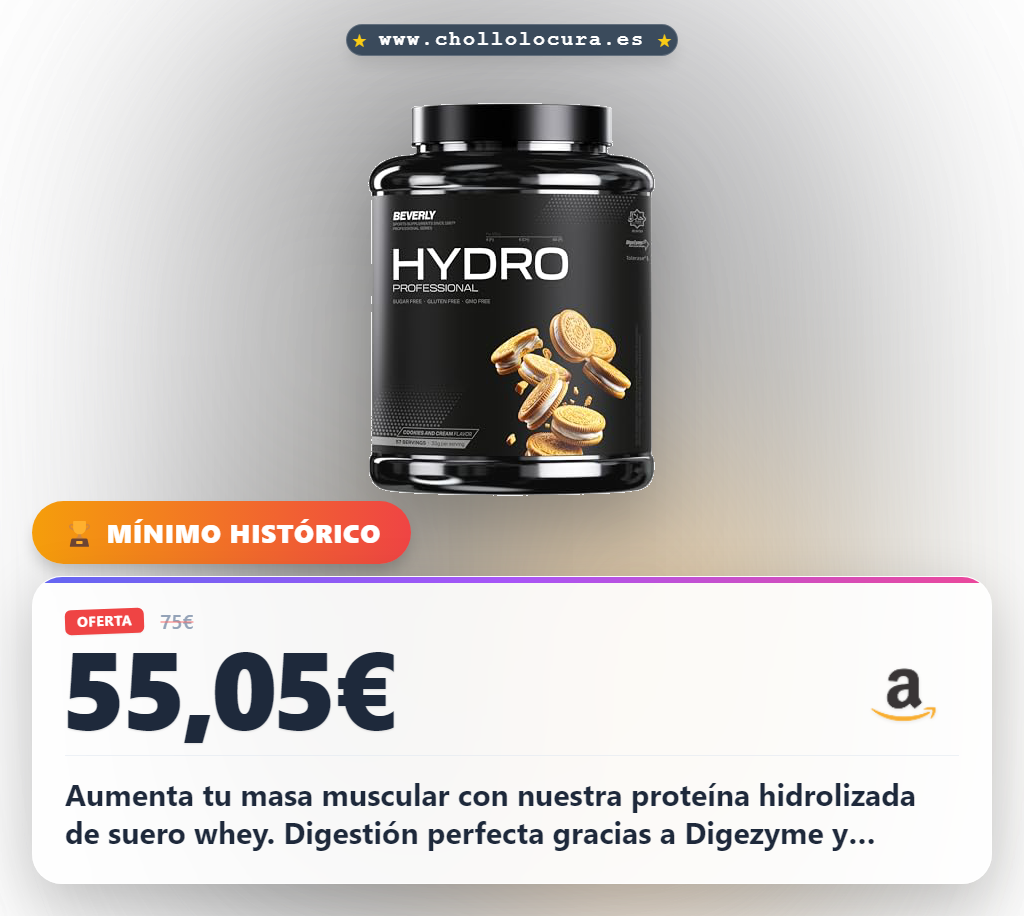 Aprovecha la proteína de suero hidrolizada Beverly con Digezyme y Tolerase para ganar masa muscular en oferta