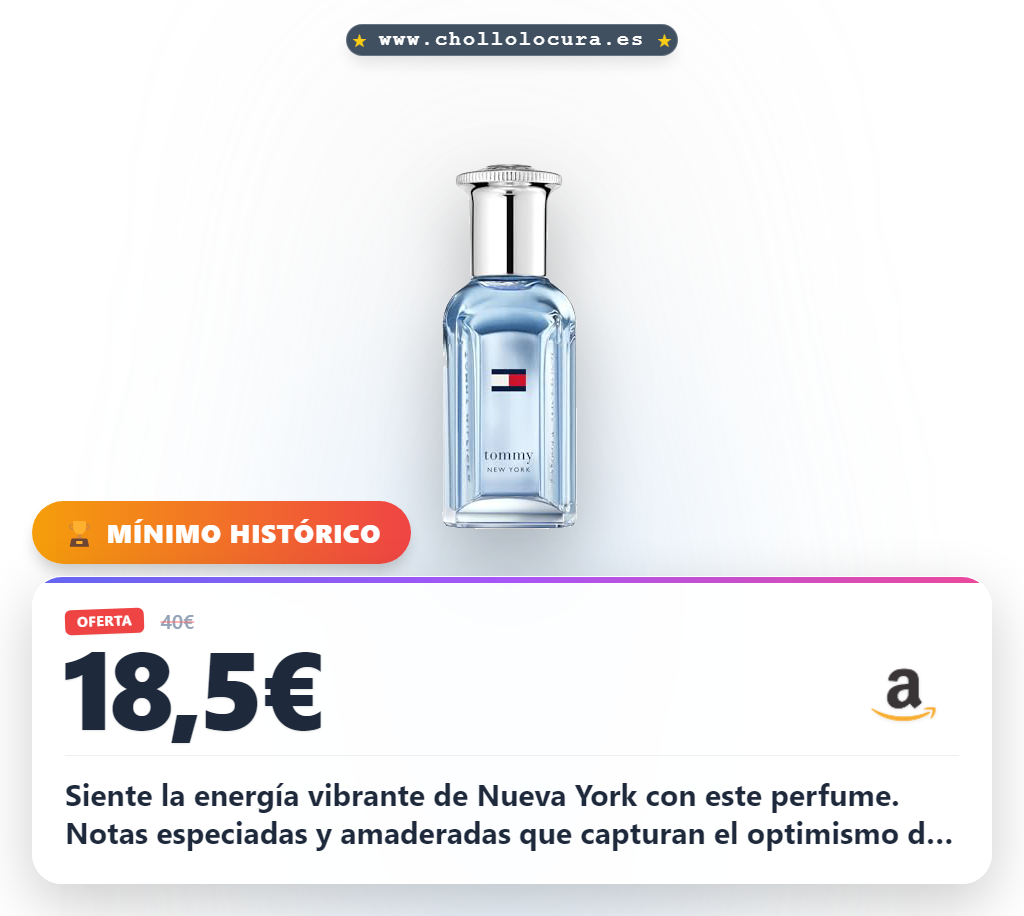 Aprovecha Tommy New York Eau de Toilette 30 ml para hombre con notas especiadas y amaderadas