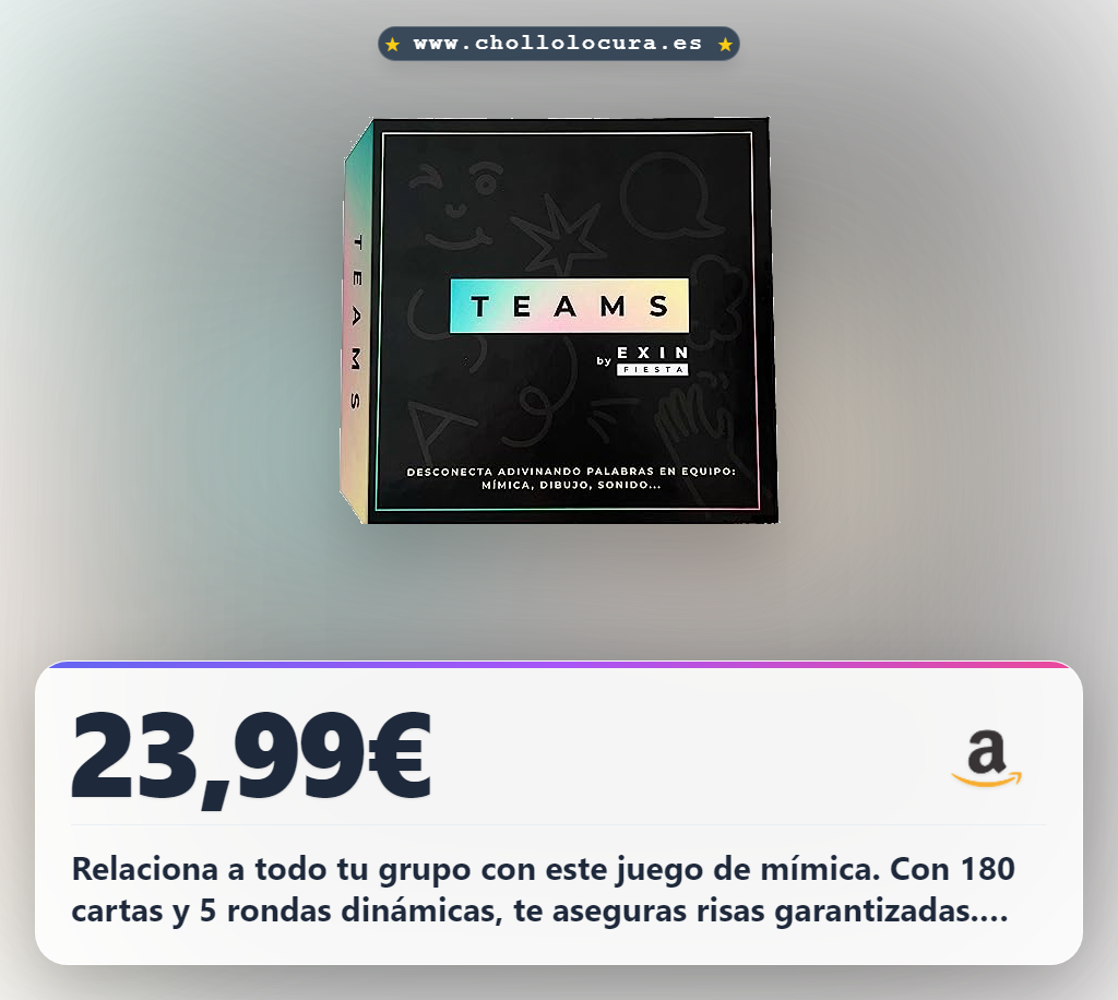 Aprovecha este juego de cartas mímica Exín para 20 jugadores con 180 cartas y diviértete al mejor precio