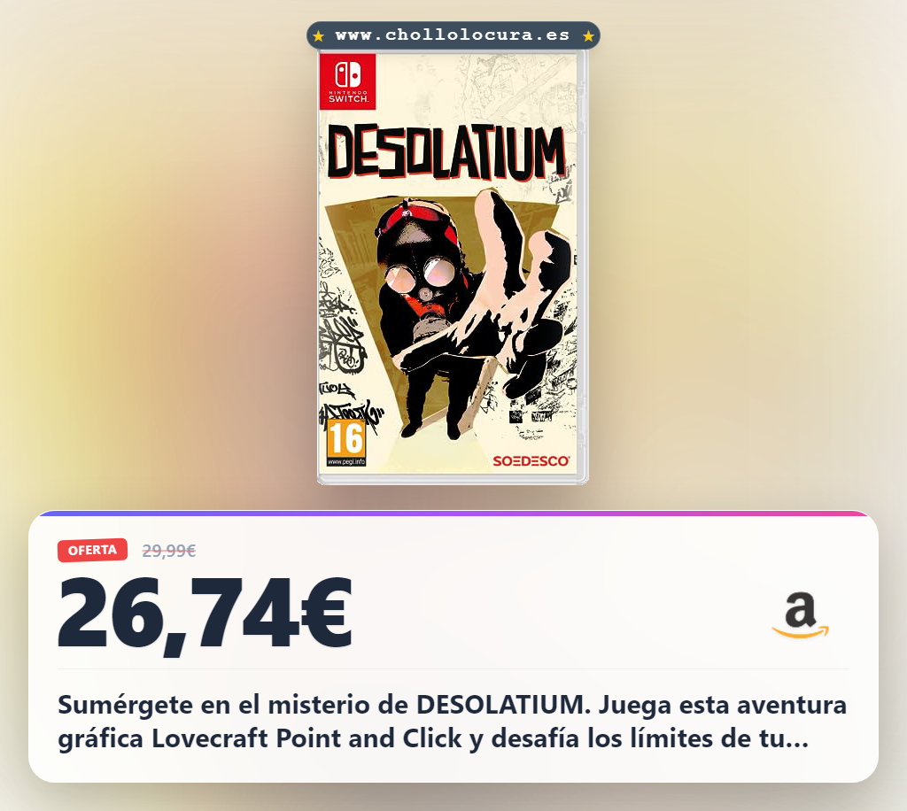 Consigue Lovecraft DESOLATIUM para Nintendo Switch. Descubre un universo misterioso y desafía tus límites.