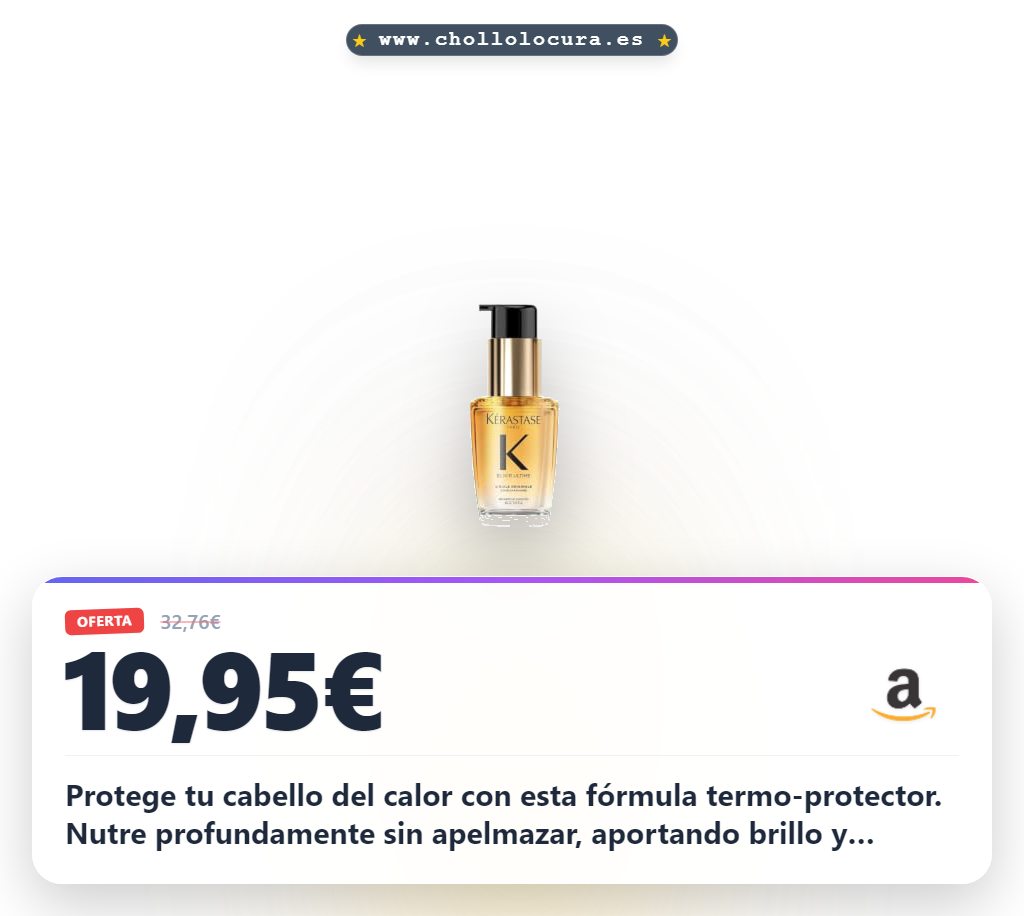 Consigue el aceite Kérastase Elixir Ultime termoprotector con Argán y Marula para brillo y suavidad al mejor precio