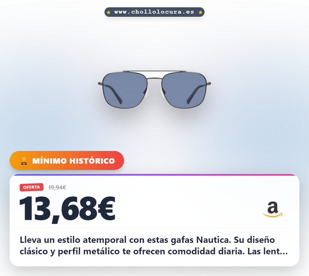 Consigue gafas de sol Nautica N108SP con lentes polarizadas azul humo y marco gunmetal al mejor precio