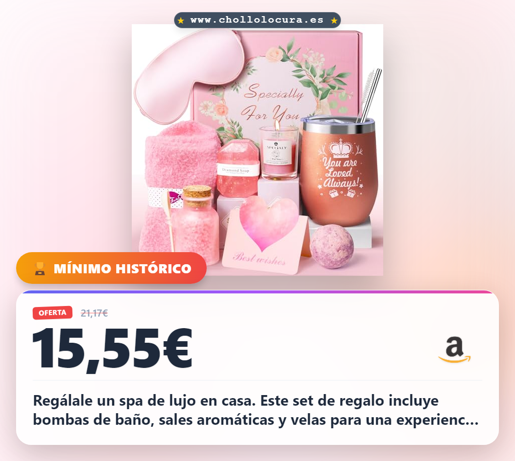 Disfruta este set de regalo spa para mujer y mamá con baño de burbujas y velas aromáticas al mejor precio