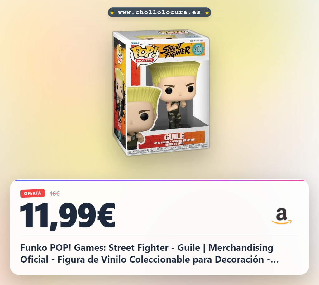 Funko POP! Games: Street Fighter - Guile | Merchandising Oficial - Figura de Vinilo Coleccionable para Decoración - Regalo Friki de Cumpleaños
