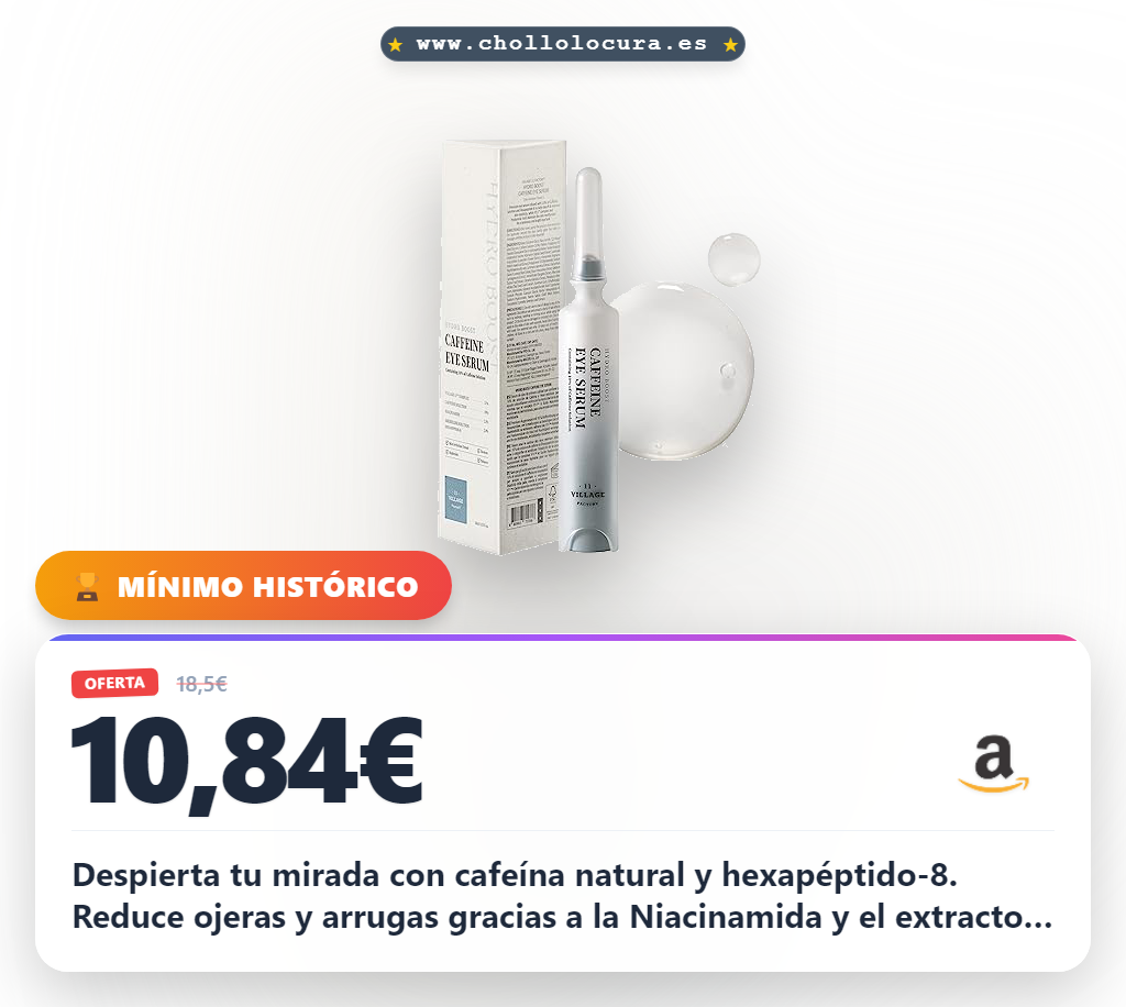 Consigue Sérum para ojos con cafeína y Niacinamida para reducir ojeras y arrugas al mejor precio
