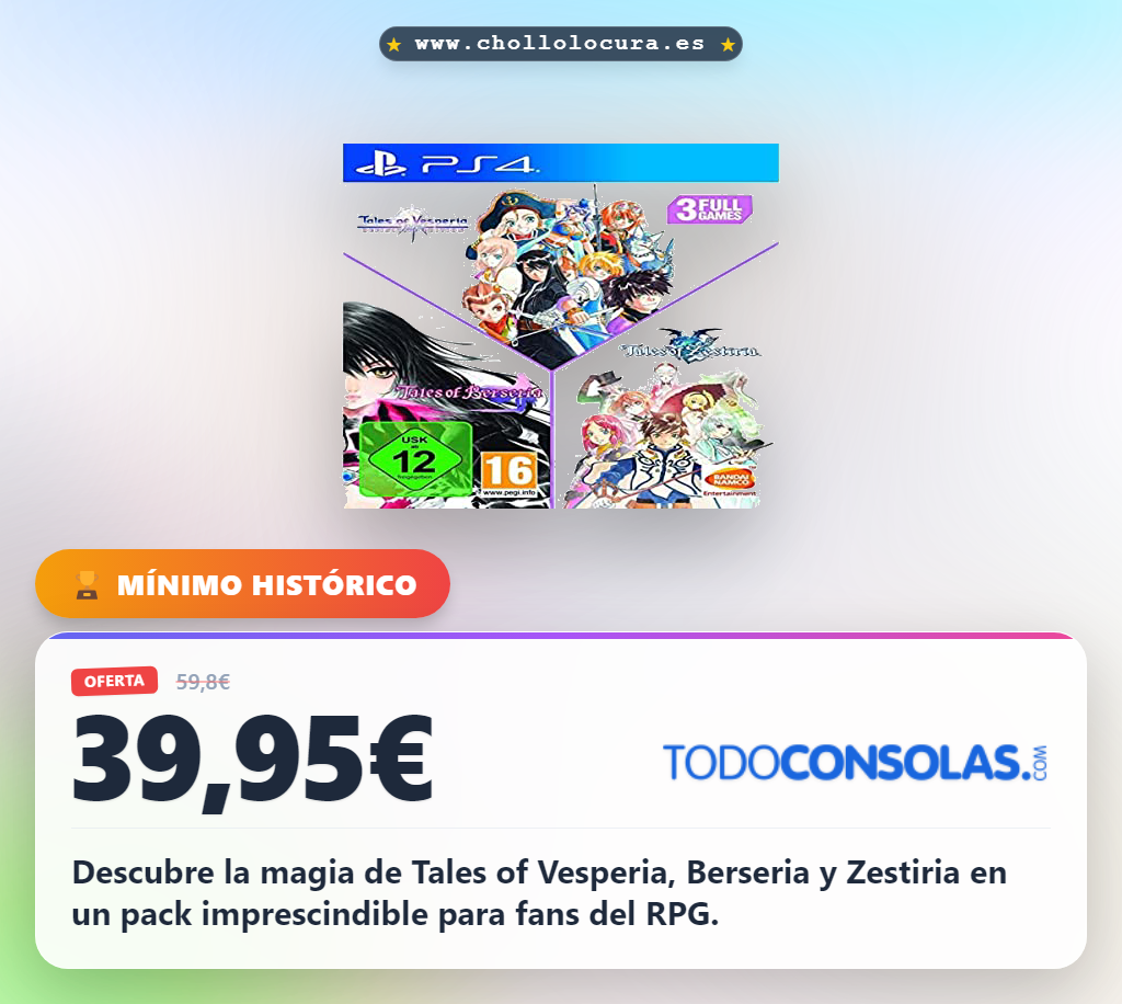 ¡Cuentos de Vesperia, Berseria y Zestiria juntos! No te pierdas esta joya imprescindible
