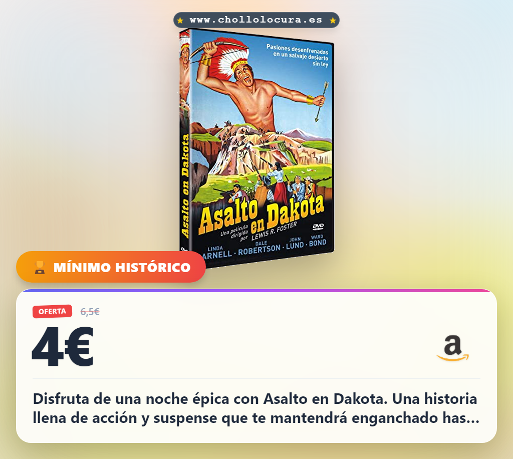 Llévate Asalto en Dakota [DVD] en oferta histórica a precio de chollo y disfruta de la acción.