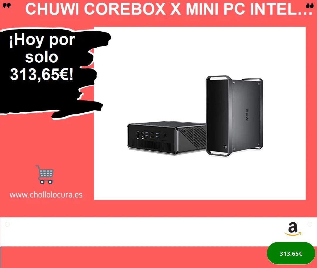 ¡Oferta! CHUWI CoreBox X con Intel Core i7-6560U, 8GB RAM, 256GB SSD, GPU Iris 540 y 4 USB 3.0. Ideal para multitarea y 4K