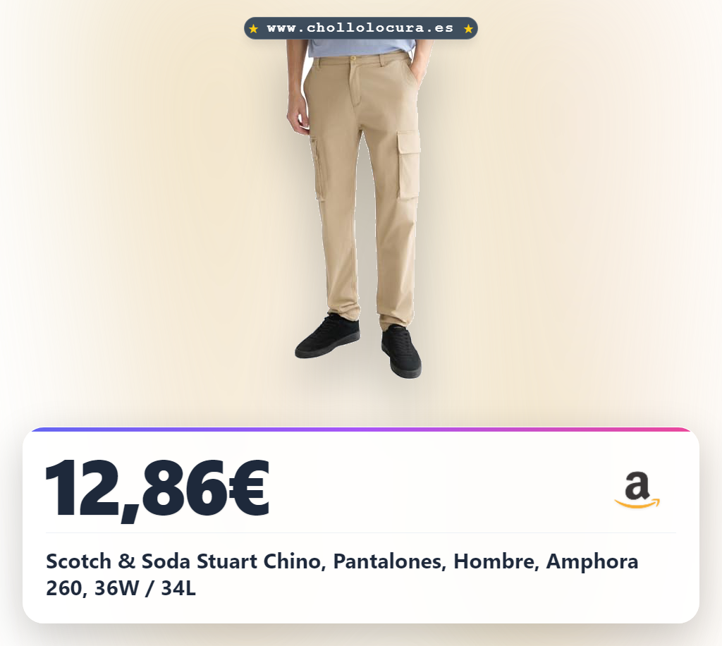 Scotch & Soda Stuart Chino, Pantalones, Hombre, Amphora 260, 36W / 34L