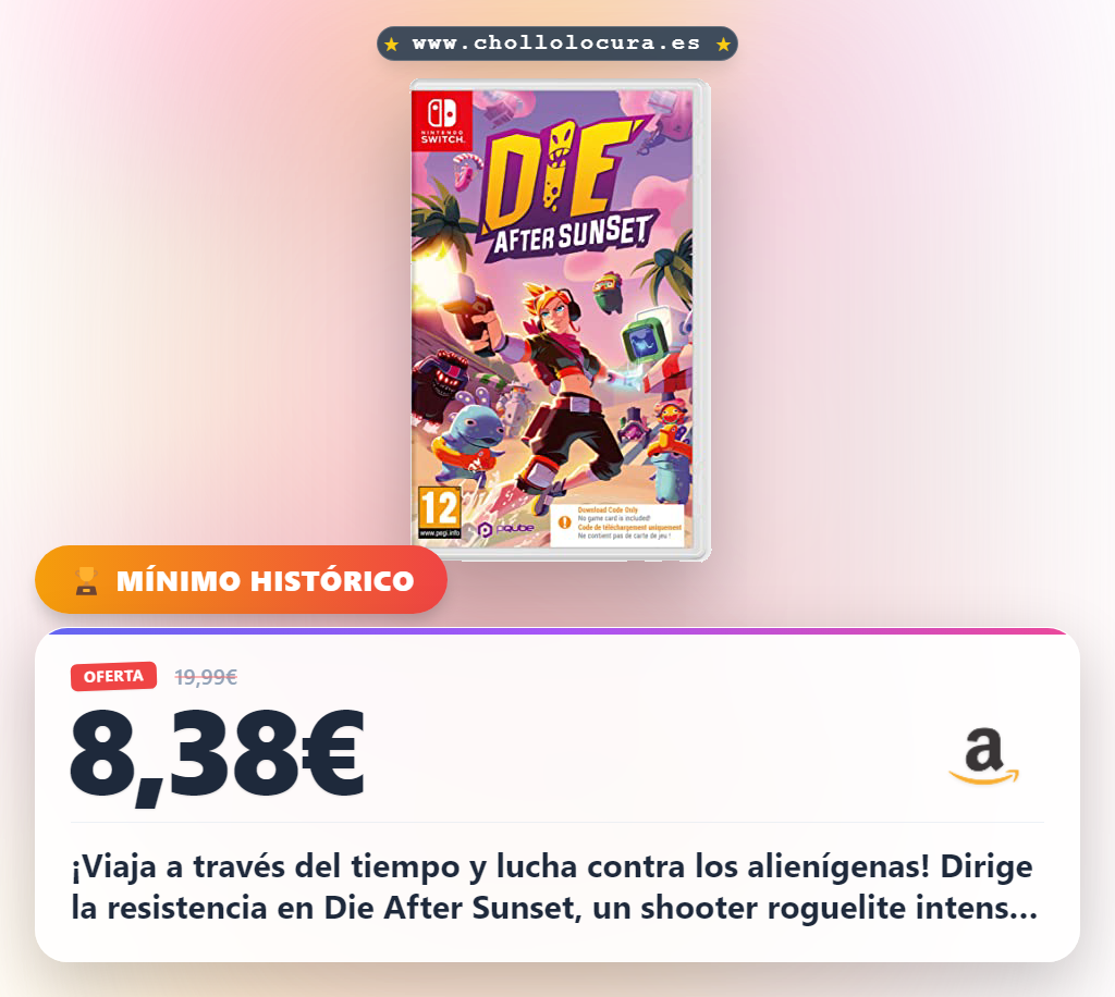 Aprovecha Die After Sunset: shooter roguelite de acción con alienígenas y jefes en Nintendo Switch