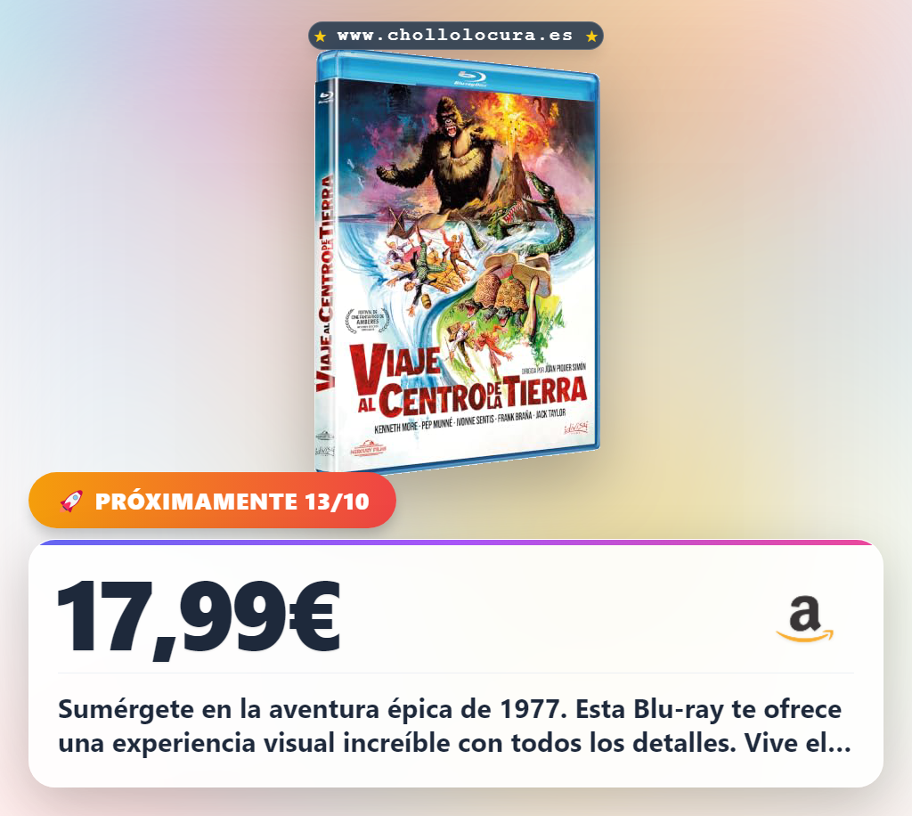Consigue el Blu-ray Viaje al Centro de la Tierra 1977 de Juan Piquer Simon en oferta histórica al mejor precio del año en oferta histórica