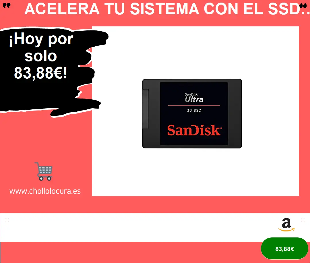 Acelera tu sistema con el SSD SanDisk Ultra 3D de 1TB