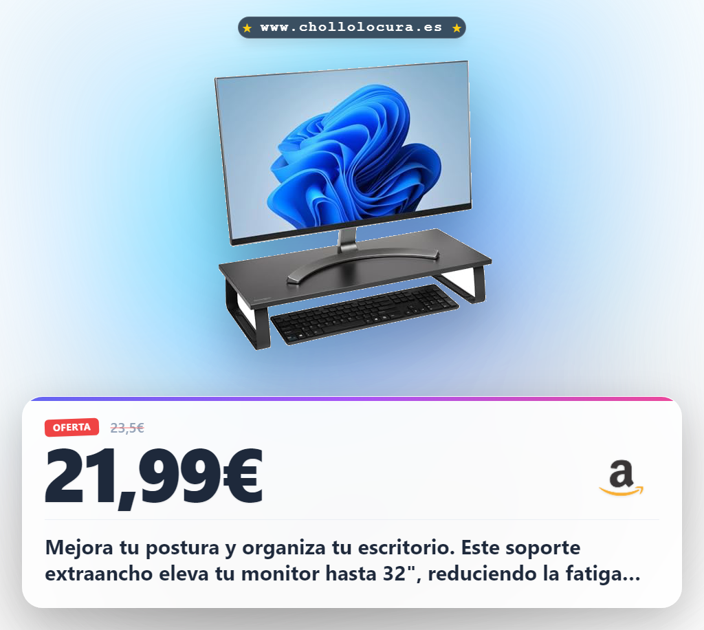 Logra mejorar tu postura con el soporte Kensington K55726EU para monitor extraancho hasta 32" en oferta