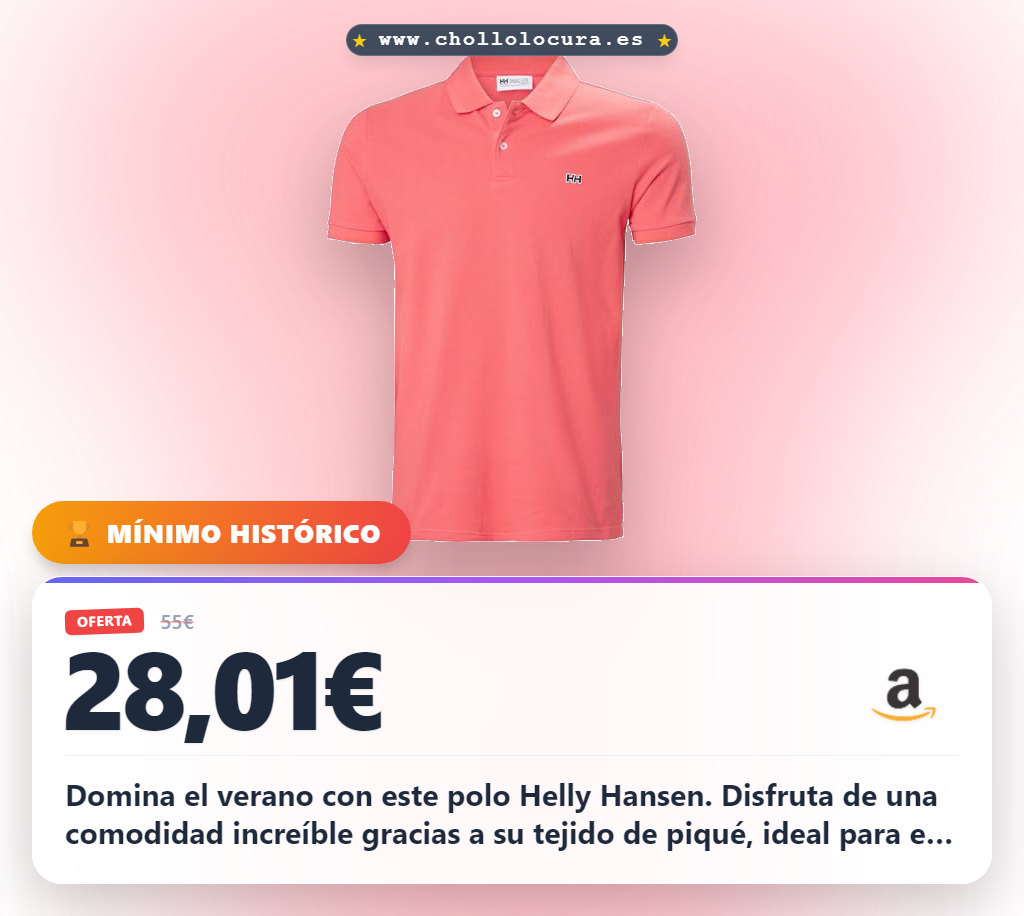 Adquiere el polo Helly Hansen Hudson rojo con piqué de algodón para máxima comodidad y estilo clásico en oferta