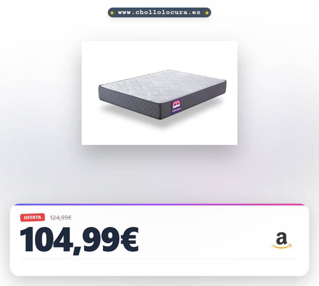 Todocama - Colchón viscoelástico 135x190 cm, Pure Flow MAX Multicapa, Altura 21 cm, firmeza Media/Alta, Tratamiento antiácaros, antibacterias e hipoalergénico. Fabricado en España.