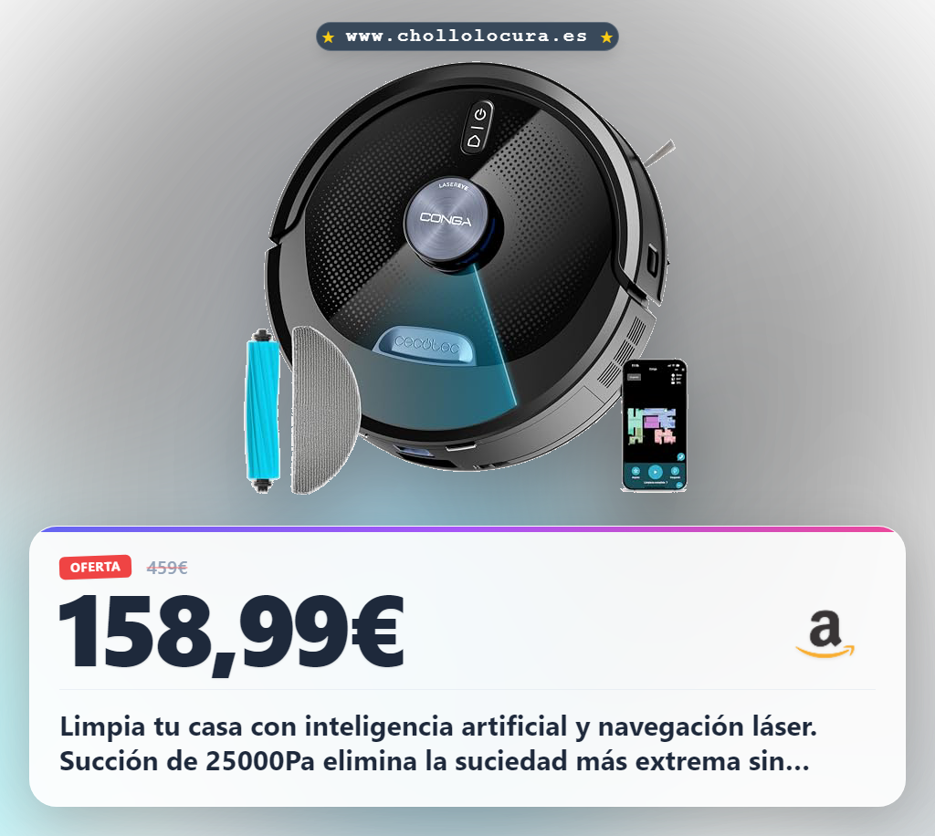 Aprovecha el robot aspirador Cecotec M90 con IA y navegación láser a precio de chollo para mascotas