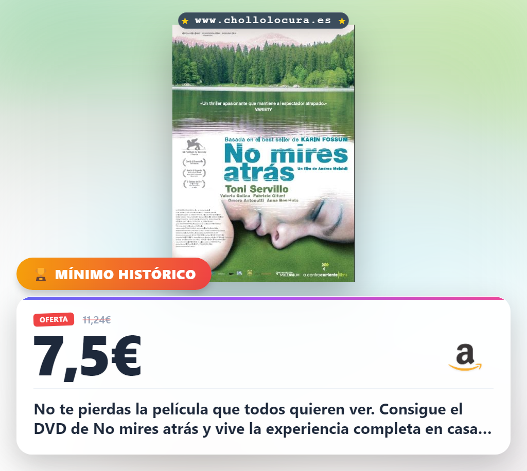 Obtén el DVD No mires atrás al mejor precio en oferta. ¡Una joya cinematográfica que no te puedes perder!